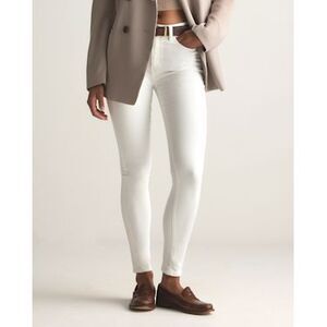 NWT Quince Women ORGANIC COTTON Bella Stretch Skinny Jeans Cloud White 29